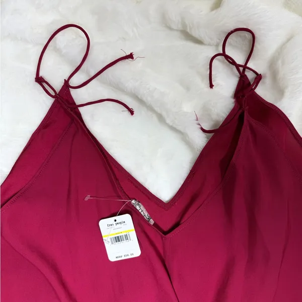 Free People Deep Red Camisole Top - Image 9