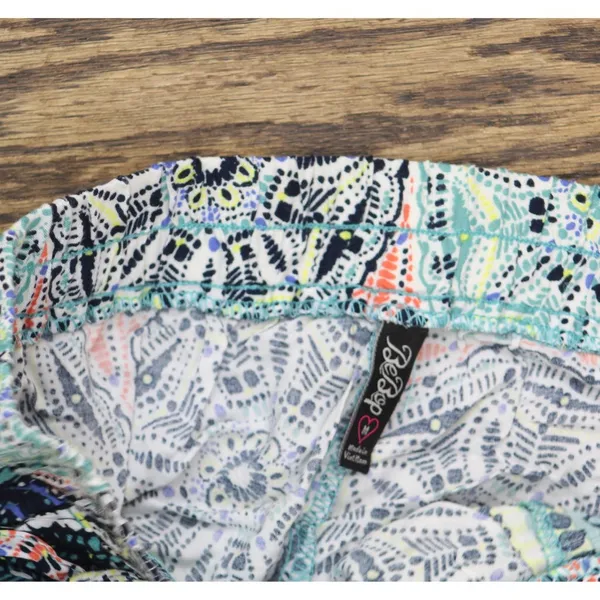 NWT Be Bop Printed Smocked-Waist Soft Shorts JGCQ006630 Aqua Blue / Coral M - Image 5