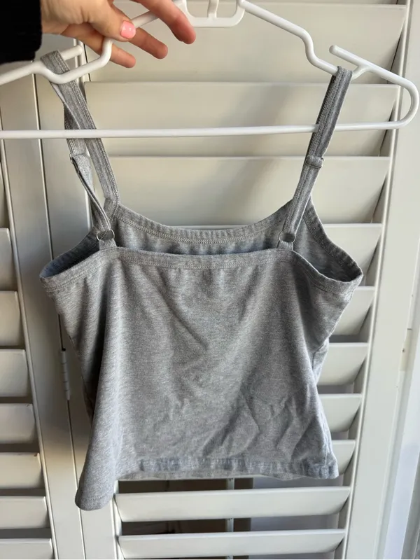 Gray Tank Top Jersey y2k Style Edikted - Image 2