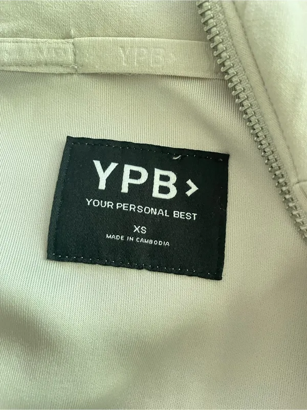 Abercrombie YPB neoKNIT Half-Zip Hoodie Sweatshirt Active Jacket Moonbeam XS - Image 4