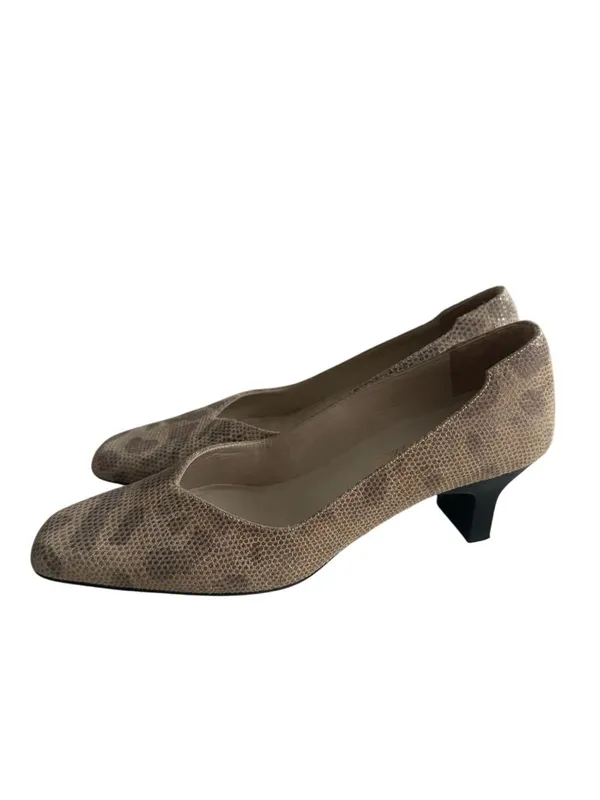 DELMAN Vintage Leather Kitten Heels Size 5.5 - Image 4