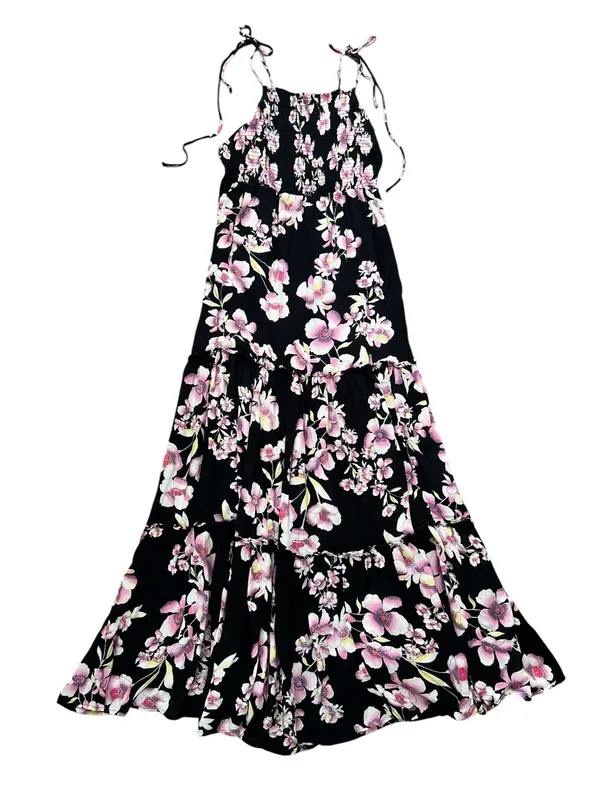 Free People Intimately FP Women’s Garden Party Black Floral Tie Strap Maxi Dress - Image 2