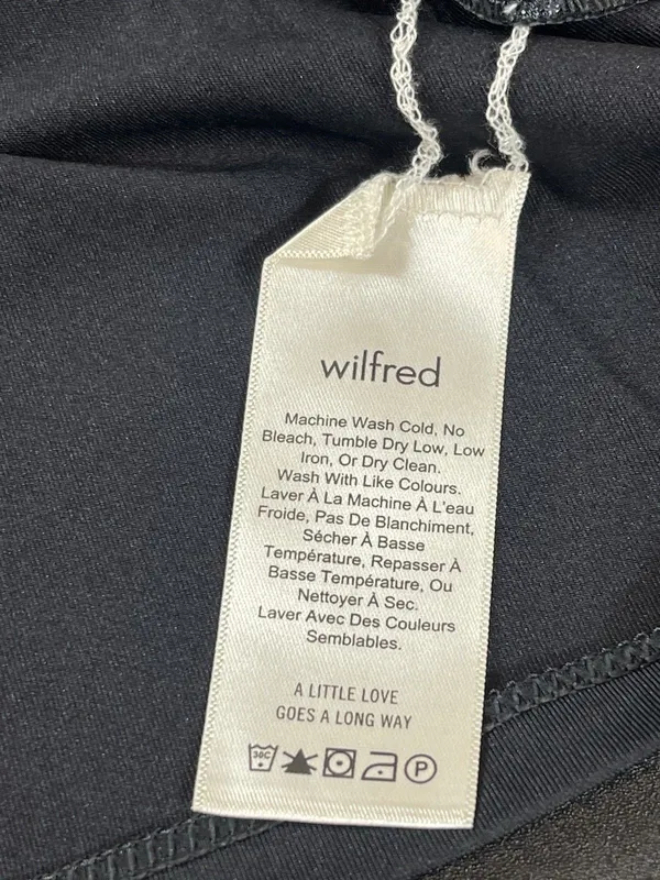 Wilfred Aritzia Cheval Turtleneck Top Black Stretch Long Sleeve Women’s M NWT - Image 7