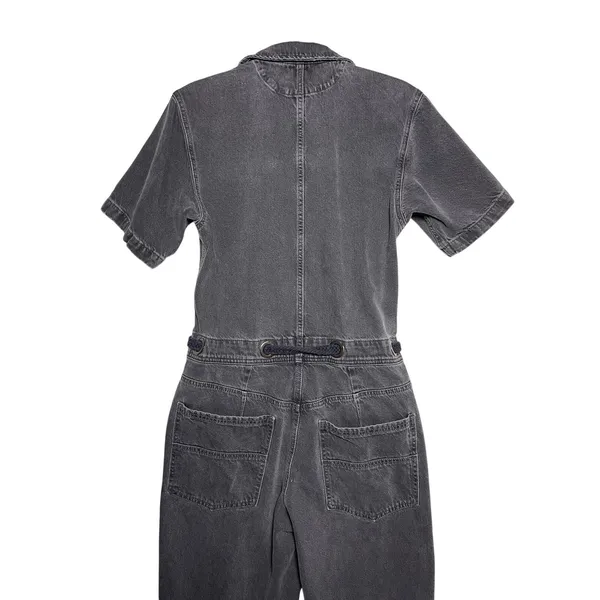 FREE PEOPLE x WE THE FREE Boho Black Wash Edison Wide Leg Jumpsuit - Image 7