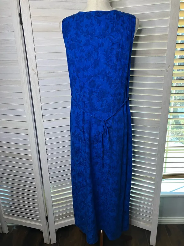 Sag Harbor Vintage Dress Blue Floral size 16 - Image 3
