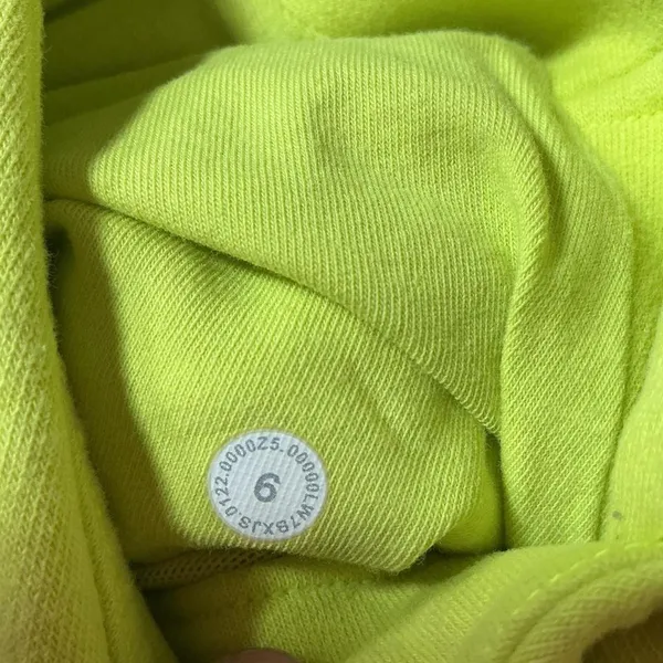 Lululemon Loungeful Shorts High-Rise 4"‎ Electric Lemon Fleece Athleisure Size 6 - Image 3