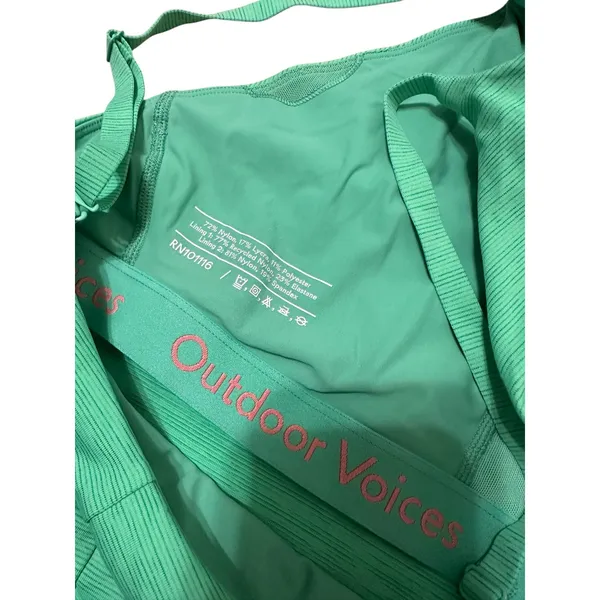 Outdoor voices tech sweat criss cross tank‎ jade green size Small - Image 3