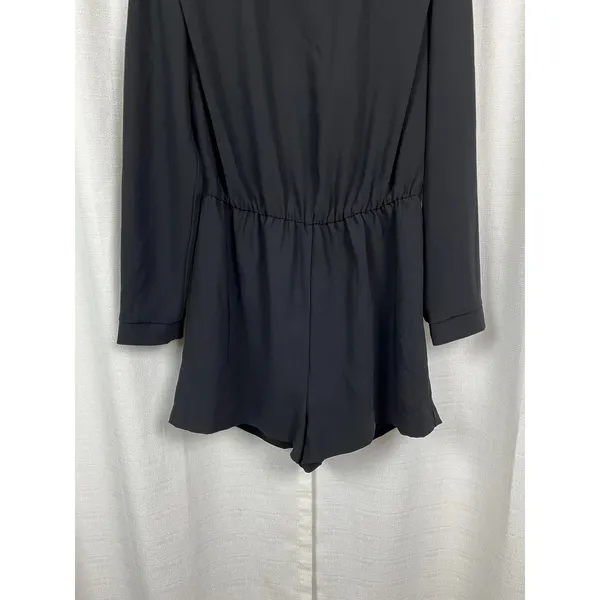 Amanda Uprichard Revolve Black Baldwin Long Sleeve Romper Sz.M - Image 8