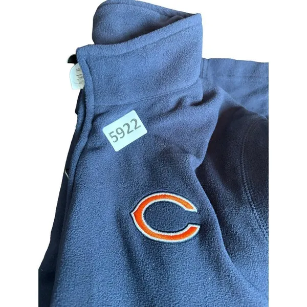 Chicago Bears Full-Zip Fleece Jacket XXL Navy Blue - Image 3