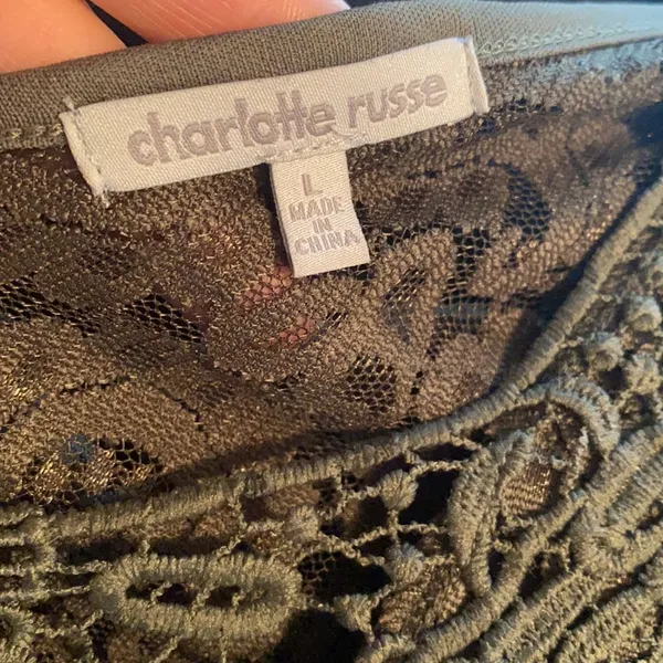 Charlotte Russe lace fitted bodysuit, L - Image 7