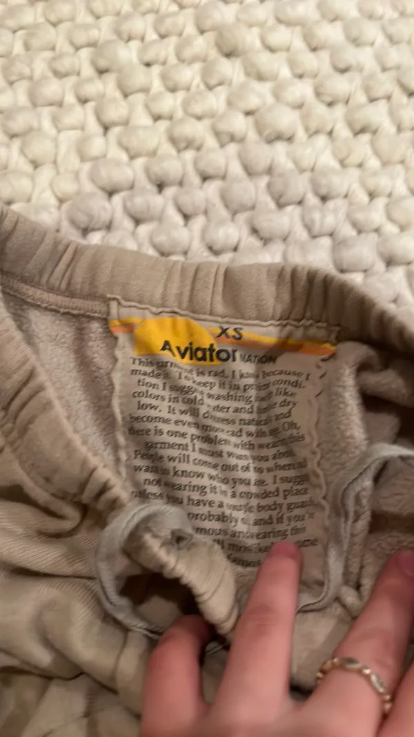 Brown Aviator Nation Sweatpants - Image 4
