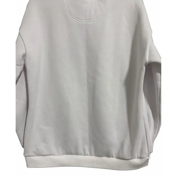 Buff Bunny Collection Sweatshirt Floral Skull Graphic White Size Medium - Image 6