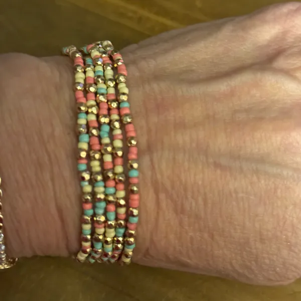 ZAD multicolor beaded stretch bracelet set Multiple - Image 5