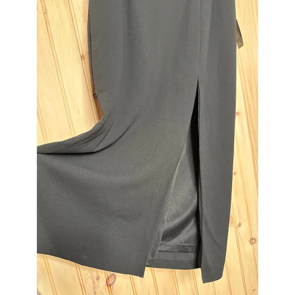 NWT Lulus Fabulous Desires Black Scalloped Bodycon Midi Dress Party Night Out XL - Image 5