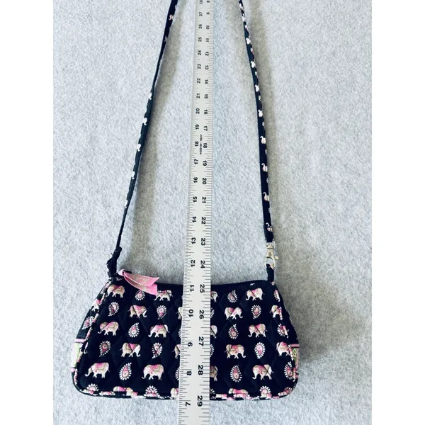 Vera Bradley Pink Elephants Retired Convertible Shoulder Crossbody Handbag Purse - Image 8