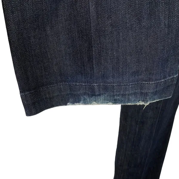 7 For All Mankind Dojo Jeans Dark‎ Wash Black Accents Size 29 - Image 11