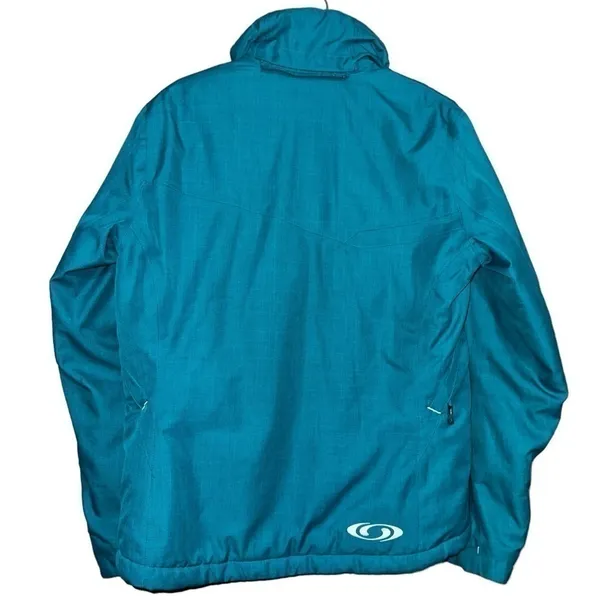 Salomon Women’s Size M Blue Grey Clima Pro Winter Ski Snowboarding Jacket - Image 4