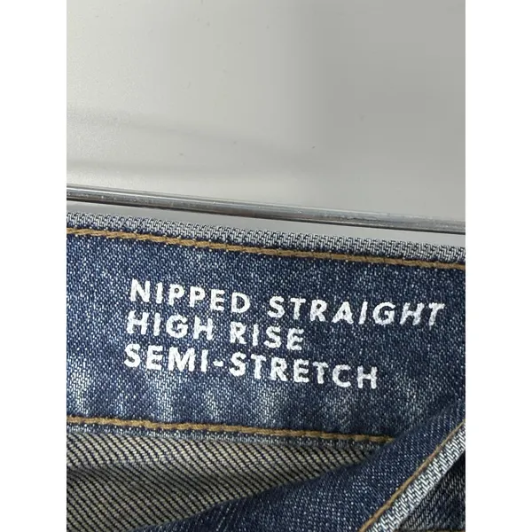 J.Crew Nipped Straight High Rise Jeans Size 27 Medium Wash Semi Stretch Denim - Image 7