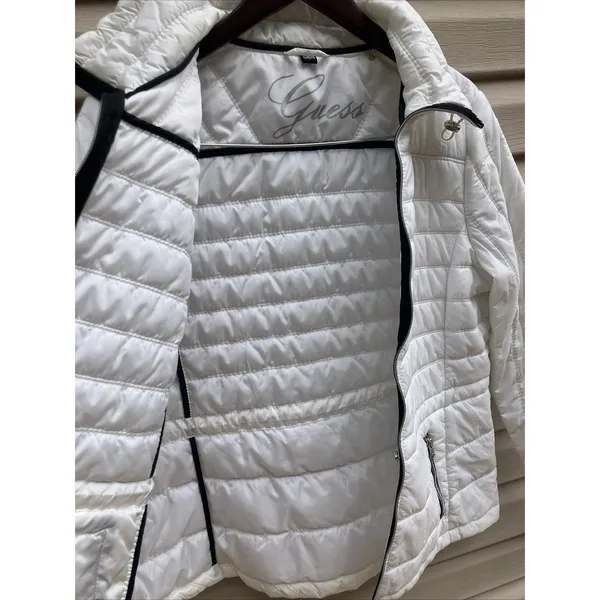 Guess Women's‎ White Puffer Jacket - Size XL - Image 6