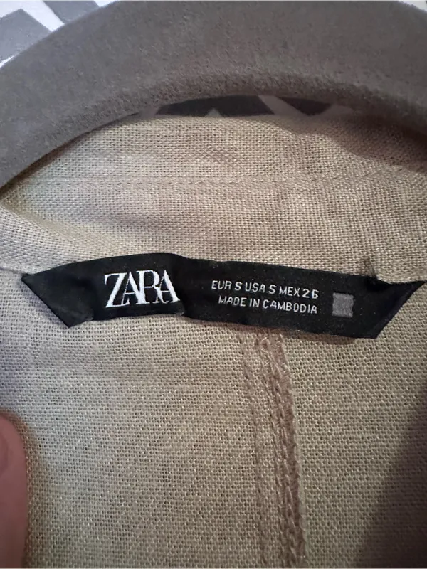 Zara | Linen Blend Midi Dress, Small - Image 7