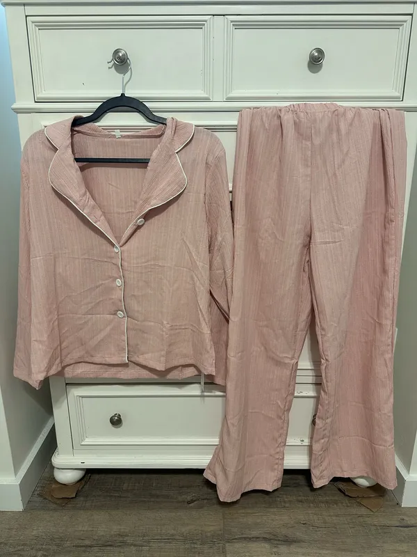 Two Piece Button PJ Set  - Image 3