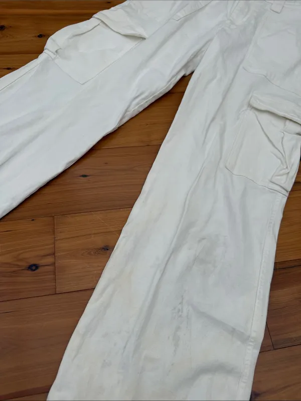 Cotton Candy White Elastic Drawstring Pants Size M - Image 8