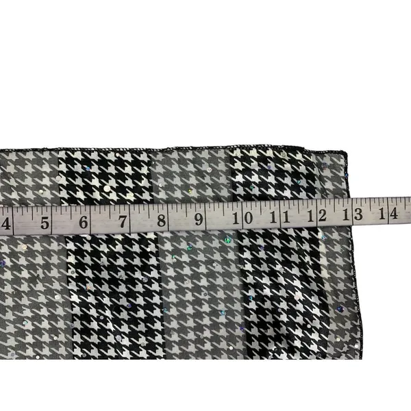 Dressbarn Women’s Shiny Black & White Scarf - Image 5