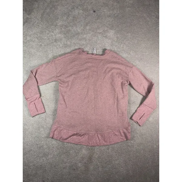 Athleta Balance Pullover Sweatshirt Women's Sz Medium Victorian Berry Multi Nep - Image 9