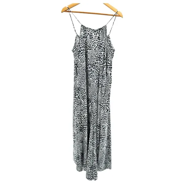 Anthropologie Breezy Wide-Leg Jumpsuit in Black Motif Animal Print‎ Large - Image 5