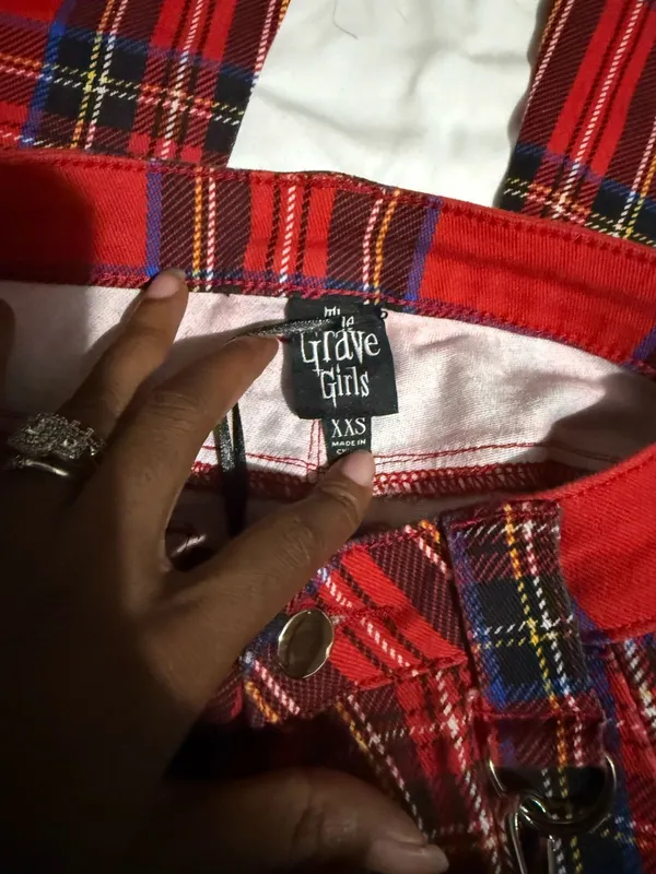 Dolls Kill The Grave Girls Plaid Aurora Pants - Image 6