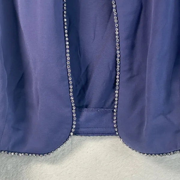 Alex Evenings Petite Iris Purple Rhinestone Trim Bolero Jacket 16P NEW - Image 8