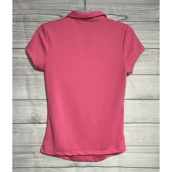 PGA Tour Ladie's Collared Polo Shirt Coral Pink Gathering Airflux Size SMALL - Image 2