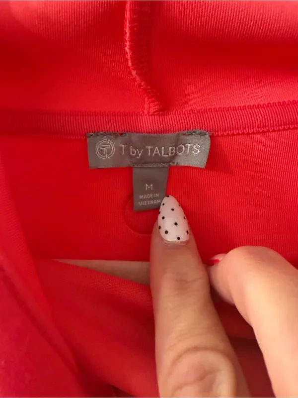 Talbots Women’s Coral Funnel Neck Sweatshirt - Image 2