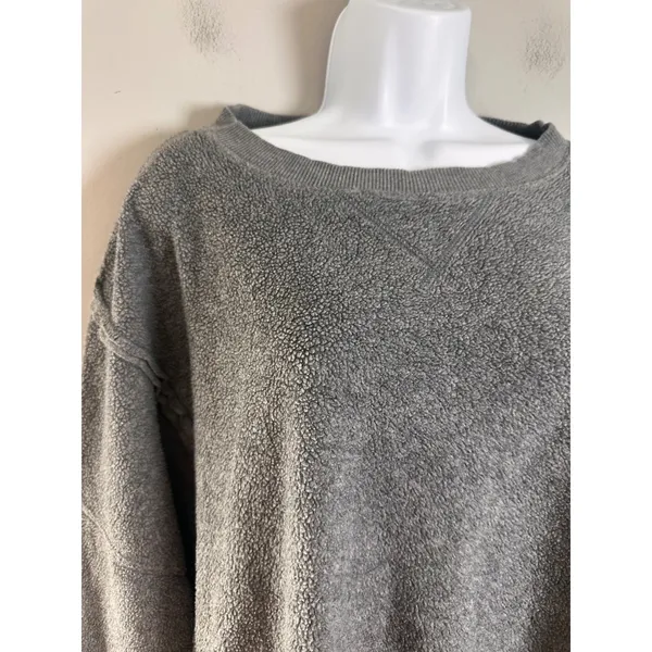 American Eagle‎ Seriously Huggable Sherpa Oversized Sweatshirt Gray XS - Image 2