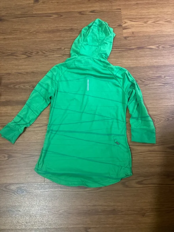 Nike Bright Green Hooded Athletic Top - Image 3