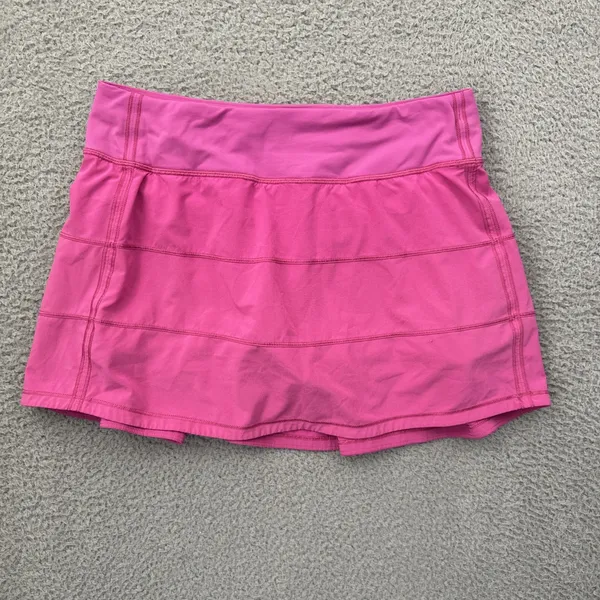 Lululemon Pace Rival Skirt Skort Sonic Pink Athletic Tennis Women's 6 Tall - Image 2