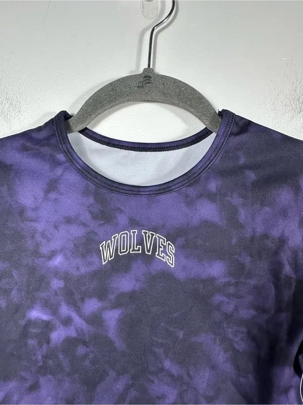 Darc Sport‎ Wolf Spirit Energy Crop Top Reaper Marble Purple Tie Dye XS Limited - Image 4