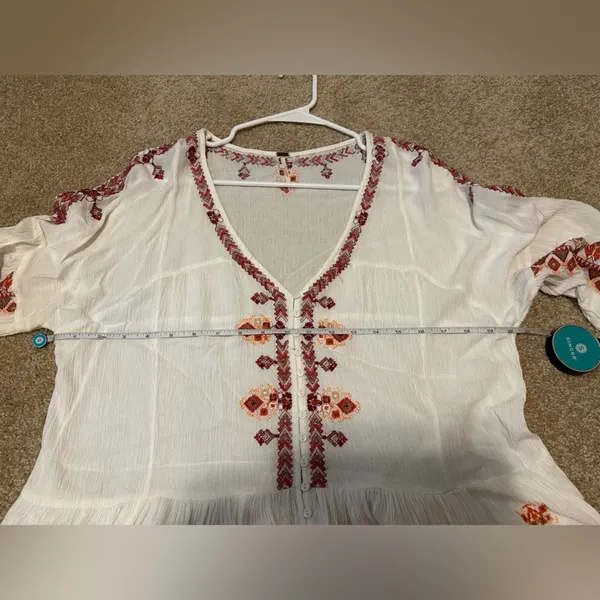 Free People Arianna Tunic in Ivory Size M - Image 9