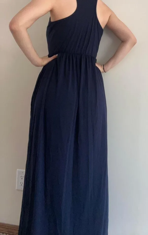 Navy Blue Maxi Dress Size M - Image 5