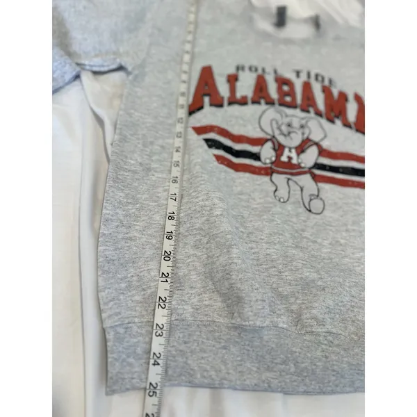 Vintage-style Alabama Crimson Tide Sz:S graphic Heather Gray Crewneck sweatshirt - Image 4