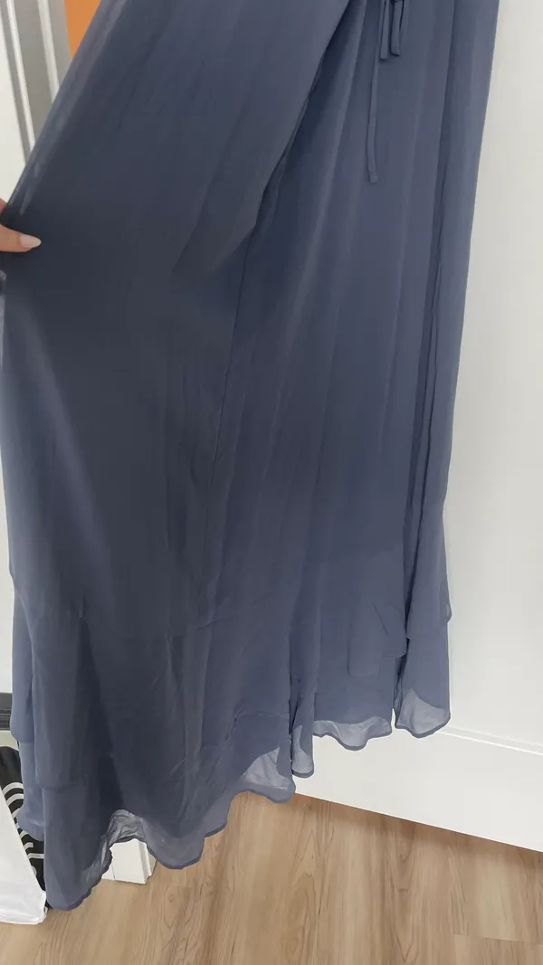 Lulus In Love Forever Granite Blue Lace-Up High-Low Maxi Dress - Image 6