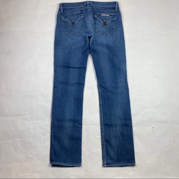 Hudson Flap Pocket Medium Wash Stretch Straight Leg Jean Womens Size‎ 26 HEMMED - Image 8