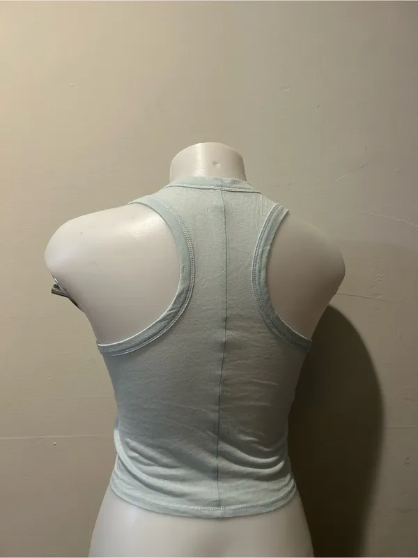 Free People Mint V-Neck Cropped Tank - Image 2