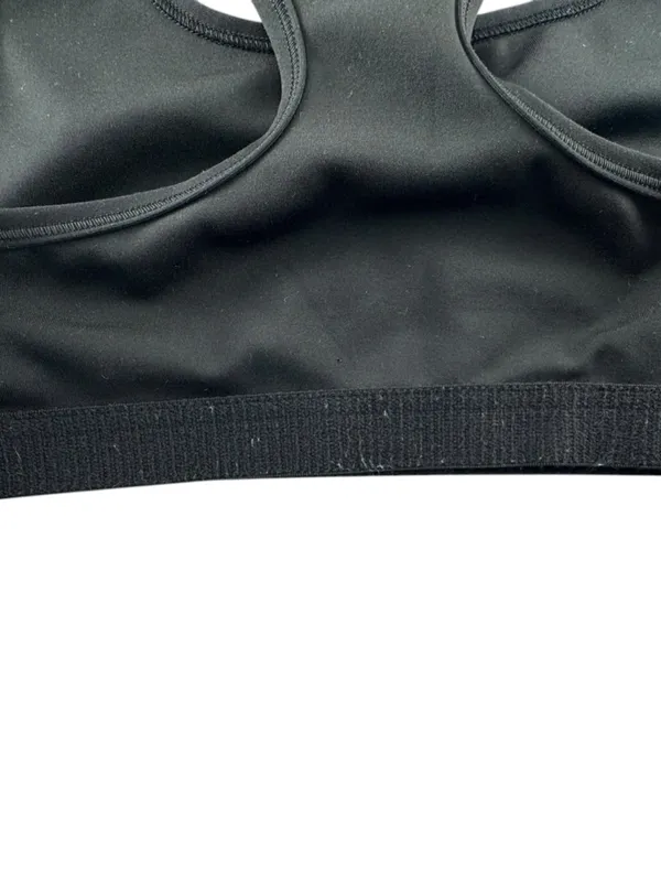 Nike Black Racerback Sports Bra with White Swoosh - Image 6