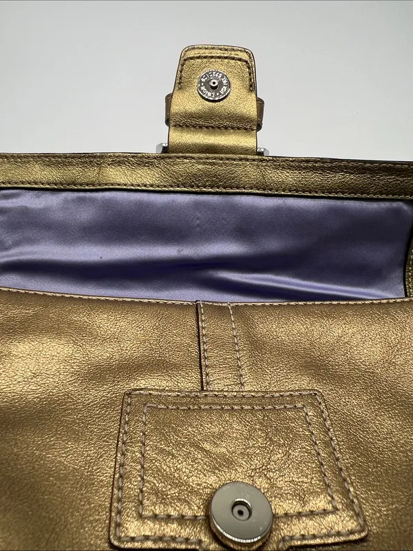 Vintage Coach Soho Shoulder Bag Swarovski Crystals Gold RARE Limited Edition Y2K - Image 7