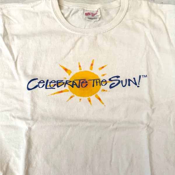 Hanes M Womens Banana Boat Branded Tshirt White Short Sleeves 100% Cotton - Image 2