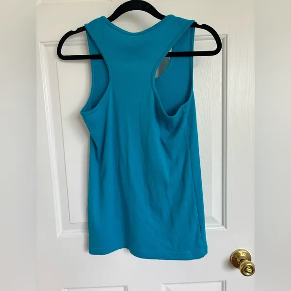 Womens adidas racerback tank top blue large - Image 4