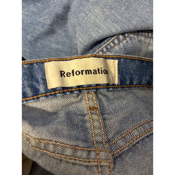 Reformation Jordi Kick‎ Flare Jeans Medium Wash Denim Button Fly Women's Size 29 - Image 7
