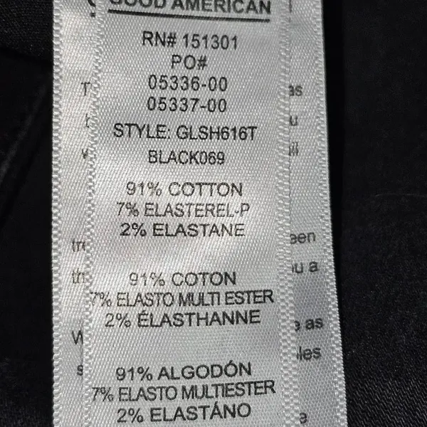 Good American Womens Black Good Legs‎ Step Hem Jeans 0/25 0 - Image 7