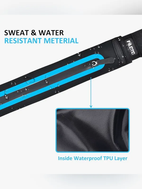 FILOTO running belt fanny pack adjustable unisex reflective waterproof - Image 8